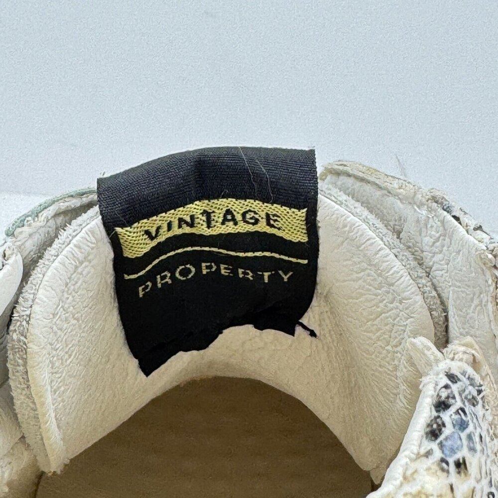 Vintage Havana Womens Gray Snake Cliff High Top Sneakers Side Zip Laces Size 8.5 - Picture 14 of 16